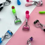 فرمژه شانه دار استیل دسته طرح دار قلبی رنگی