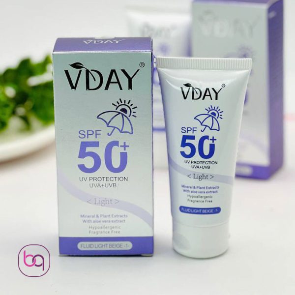 کرم ضد آفتاب رنگی بژ روشن وی دی Vday SPF50