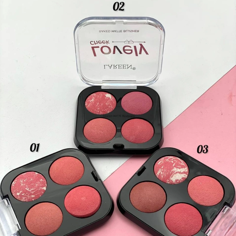 رژگونه ابرو بادی ۴ رنگ اورجینال LAREEN کد G103