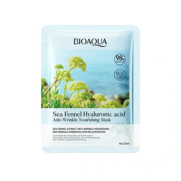 ماسک ورقه ای هیالورونیک اسید و رازیانه دریایی بیوآکوا BIOAQUA