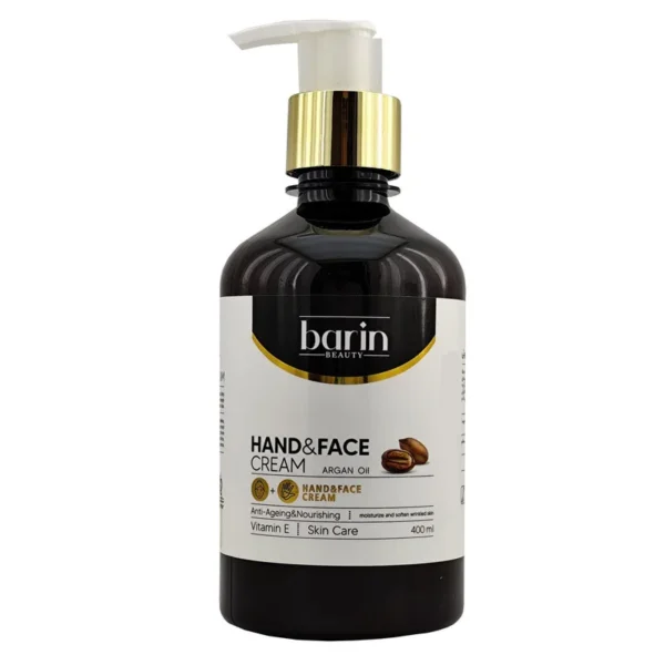 کرم مرطوب کننده دست و صورت روغن آرگان بارین بیوتی 400ml