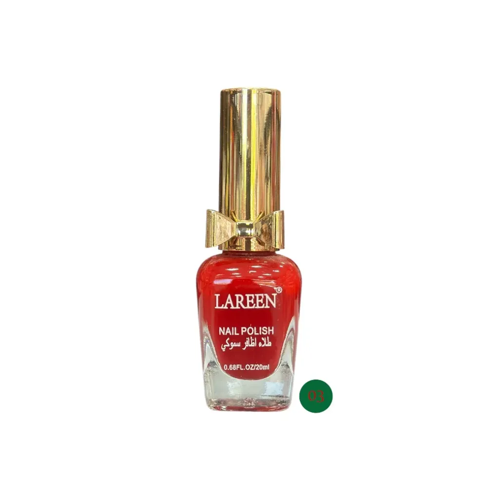 لاک ناخن لارن قرمز آتشین کد 03 مدل پاپیون 20ml