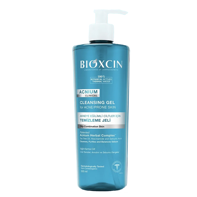 ژل شستشوی صورت ضد جوش بیوکسین مدل Acnium Clinical حجم 500 میل