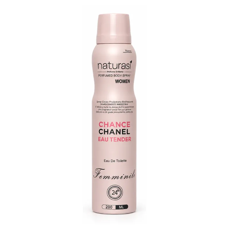 اسپری خوشبو کننده بدن زنانه ناتوراسی مدل Chance Chanel Eau Tendre حجم 200 میل