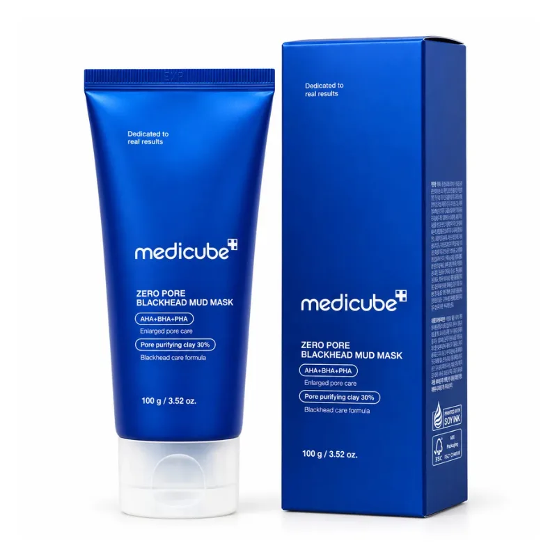 ماسک خاک رس کنترل منافذ و جوش سر سیاه مدی کیوب Medicube حجم 100 گرم